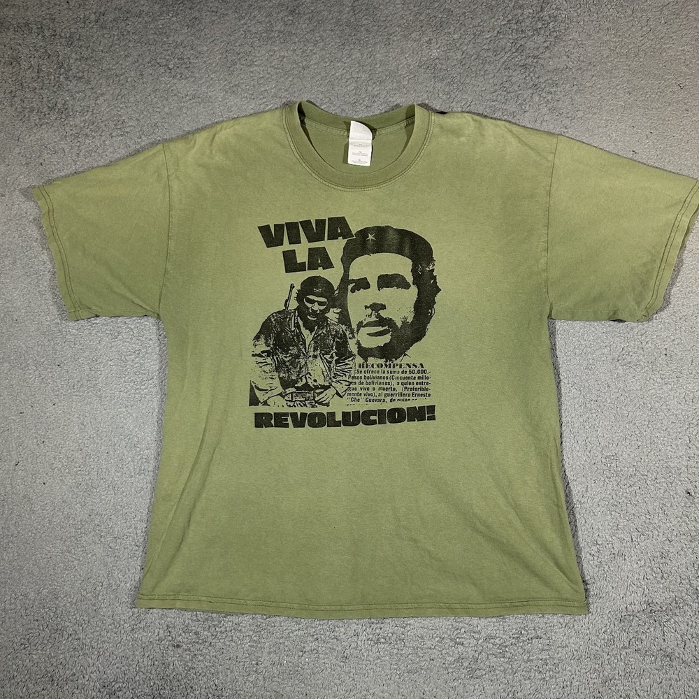 Che Guevara Green T Shirt - Iconic Retro tee Men's XL Range Agains Machine #3496